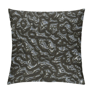 Personality  Seamless Interweaving Black Plastc Surface. Pillow Covers