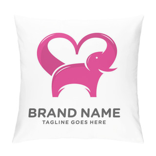 Personality  Elephant Love Logo Pillow Covers