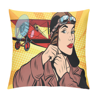 Personality Girl Retro Military Pilot Pillow Covers