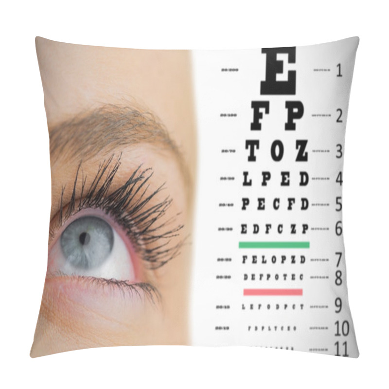 Personality  Female Blue Eye Against Eye Test Pillow Covers