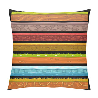 Personality  Seamless Landscape Elements Set Pillow Covers