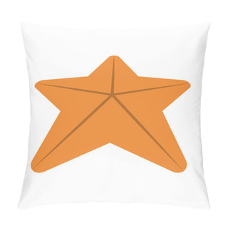 Personality  Vector Sea Star Caribbean Starfish On A White Pillow Covers