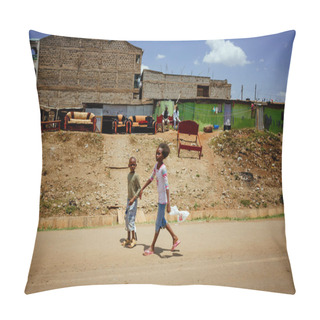 Personality  Children Walking On Street  Pillow Covers