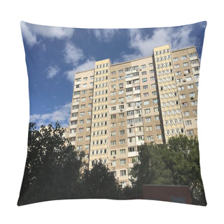 Personality  Soviet Apartment Building. Eastern Europe, Kiev Pillow Covers