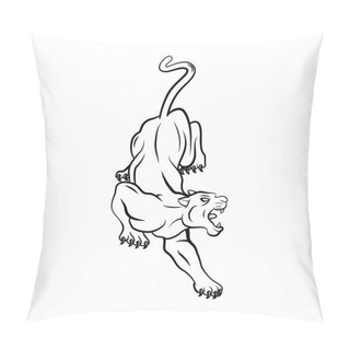 Personality  Panther Tattoo Pillow Covers