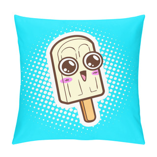 Personality  Cute Popsicle Vector Cartoon Pillow Covers