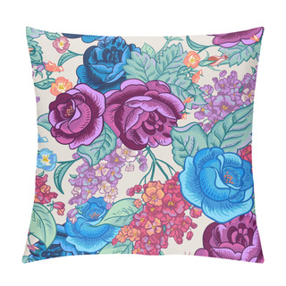 Personality  Seamless Background With Bouquets Of Wildflowers. Pillow Covers