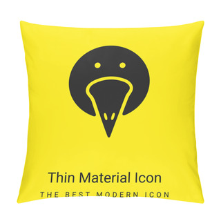 Personality  Bird Portrait Minimal Bright Yellow Material Icon Pillow Covers