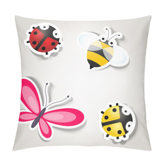 Personality Set Of Vector Stickers Pillow Covers