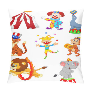 Personality  Cute Cartoon Set Circus Themed Pillow Covers