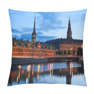 Personality  Night View On Christiansborg Palacel In Copenhagen Pillow Covers