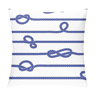 Personality  Horizontal Marine Rope With Knots Seamless Vector Print Pillow Covers