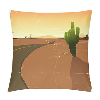 Personality  Western Desert Road Pillow Covers