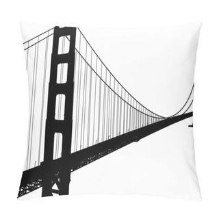 Personality  Silhouette Of Golden Gate Bridge Pillow Covers