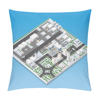 Personality  Isometric 3D Airstrip Pillow Covers