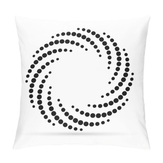 Personality  Vector Vintage Frame On A White Background. Vortex Of Circle For Text In Middle Of Funnel. Circular Frame For Design.  Pillow Covers