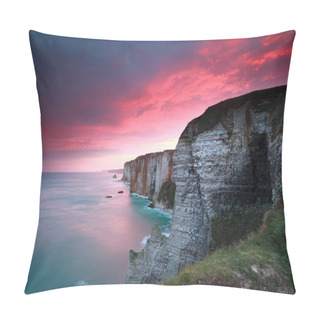 Personality  Dramatic Sunrise Over Cliffs In Atlantic Ocean Pillow Covers