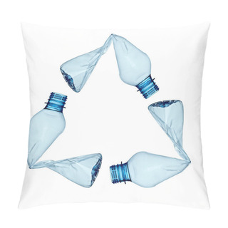 Personality  Close Up Of A  Plastic Bottle On White Background Pillow Covers