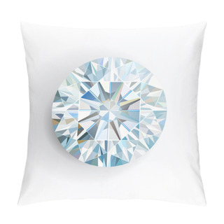 Personality  Diamond Isolated On White Background. Vector Pillow Covers