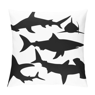Personality  Silhouettes Of European Fishes Pillow Covers