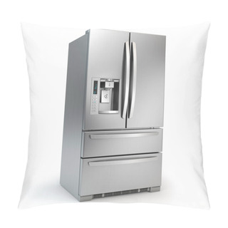 Personality  Fridge Freezer. Side By Side Stainless Steel Srefrigerator  With Pillow Covers