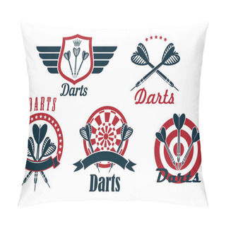 Personality  Darts Game Sporting Emblems And Icons Pillow Covers