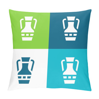Personality  Amphora Flat Four Color Minimal Icon Set Pillow Covers