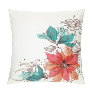 Personality  Vintage Flowers Background Pillow Covers