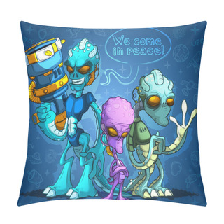 Personality  Alien Invaders Pillow Covers
