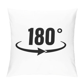 Personality  Angle 180 Degrees Icon. Geometry Math Symbol. Rotation Symbol. Vector On Isolated White Background. EPS 10. Pillow Covers
