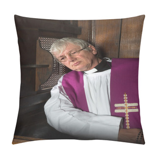 Personality  Vicar In Confession Booth Pillow Covers