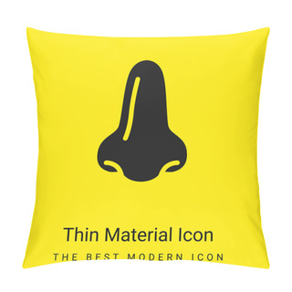 Personality  Big Nose Minimal Bright Yellow Material Icon Pillow Covers