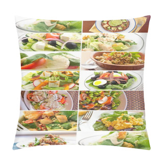 Personality  Healthy Salad Collage Pillow Covers