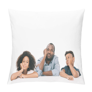 Personality  Bored African American Family Pillow Covers