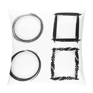 Personality  Vector Grunge Geometric Circle Border Sets Pillow Covers