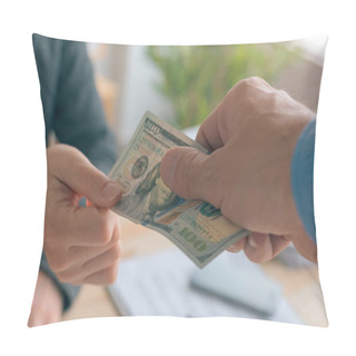 Personality  Hush Money And Corruption In Business Concept Pillow Covers