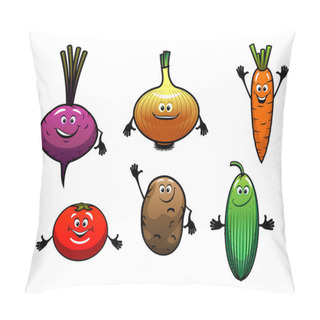 Personality  Beet, Onion, Carrot, Tomato, Potato And Cucumber Pillow Covers