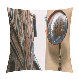 Personality  Reflector On Empty Rustic Italian Street Corner Pillow Covers