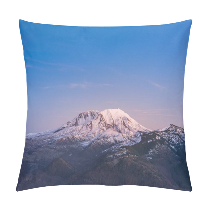 Personality  Scenic View Of Mt St Helens With Snow Covered  In Winter When Sunset ,Mount St. Helens National Volcanic Monument,Washington,usa. Pillow Covers