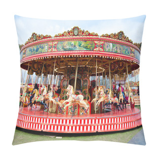 Personality  Colorful Carousel In Reading Berkshire England Pillow Covers