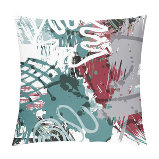 Personality  Geometric Abstract Pattern In Ethnic Style Graffiti Style In A Beautiful Bright Color For Your Design Pillow Covers