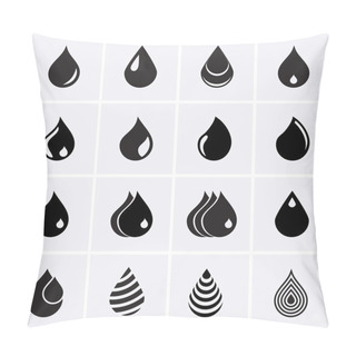 Personality  Drop Icons. Vector Pillow Covers