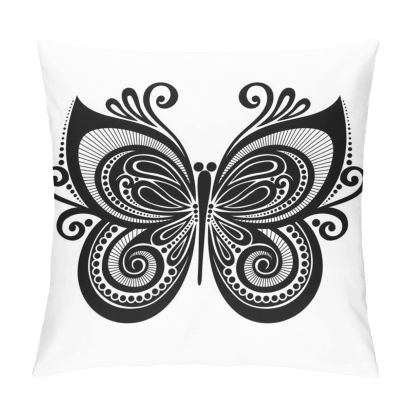 Personality  Vector Beautiful Butterfly, Exotic Insect. pillow covers