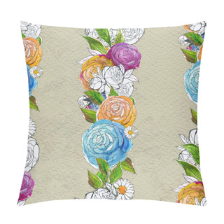 Personality  Seamless Pattern With Peony Pillow Covers