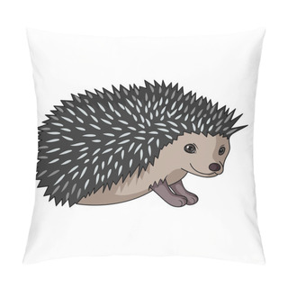 Personality  Hedgehog.Animals Single Icon In Cartoon Style Rater,bitmap Symbol Stock Illustration Web. Pillow Covers