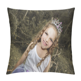 Personality  Pretty Little Girl Wearing A Fairy Costume Pillow Covers
