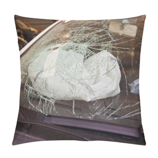 Personality  Broken Windshield And Airbag Pillow Covers