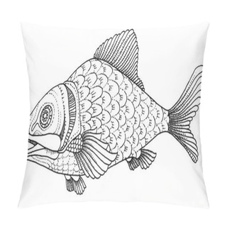 Personality  Richly Decorated Fish Hand Drawing Pillow Covers