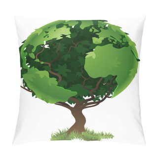 Personality  Globe World Tree Concept Pillow Covers
