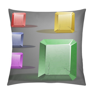 Personality  Colorful Gemstone Set  Illustration Pillow Covers